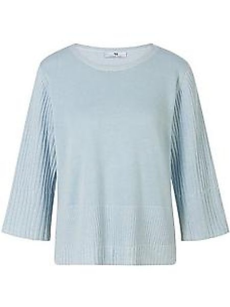 Rundhals-Pullover 3/4-Arm Peter Hahn blau günstig online kaufen