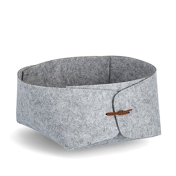 Zeller Present Aufbewahrungskorb, Filz, hellgrau, ca. günstig online kaufen