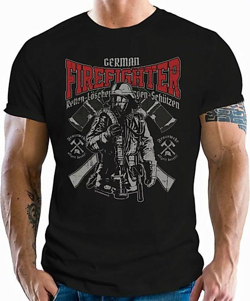 RAHMENLOS® T-Shirt für Feuerwehrleute - German Firefighter günstig online kaufen