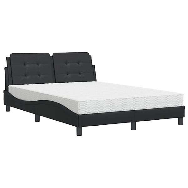 vidaXL Bettgestell ohne Matratze Zadar Schwarz 140x190 cm Kunstleder 320885 günstig online kaufen