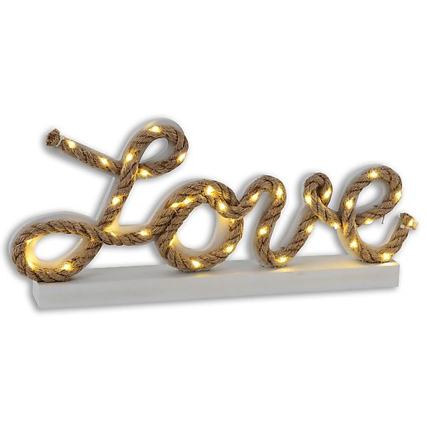 Näve LED-Deko-Tischleuchte Love Natur 20 cm x 45 cm x 5 cm günstig online kaufen