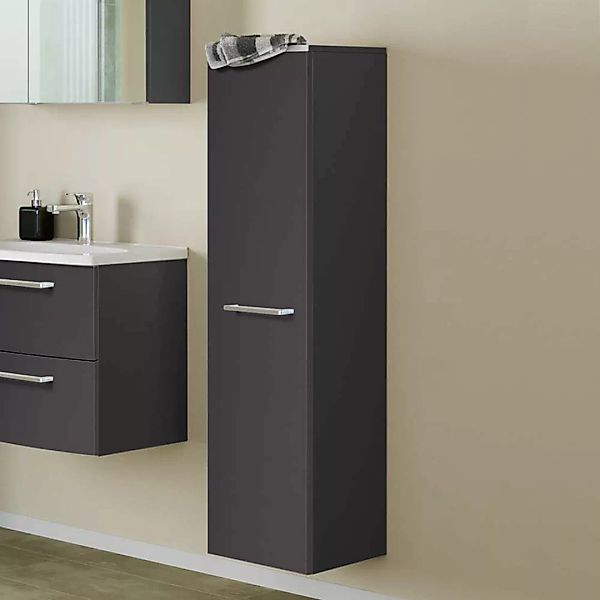 Badezimmer Seitenschrank in Dunkelgrau 30 cm breit günstig online kaufen