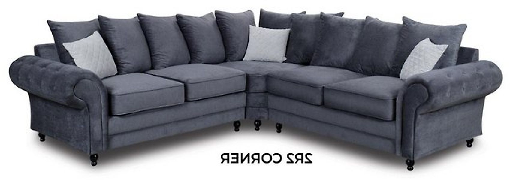 Xlmoebel Ecksofa Graues Ecksofa in L-Form mit Polsterung aus Stoff in Sofa- günstig online kaufen