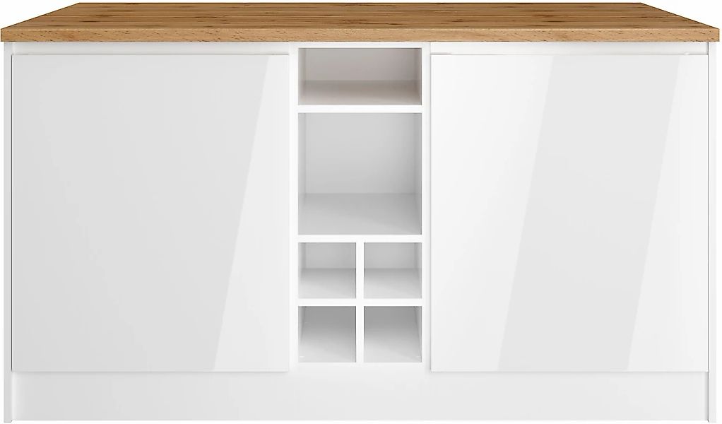 KOCHSTATION Kücheninsel "KS-Virginia" Breite 153 cm, MDF-Fronten, Flaschenr günstig online kaufen