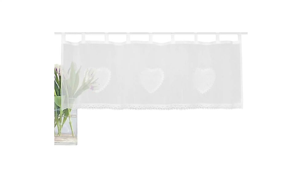 HOME Wohnideen Schlaufen Panneaux   ¦ weiß ¦ Maße (cm): B: 120 H: 60 Gardin günstig online kaufen