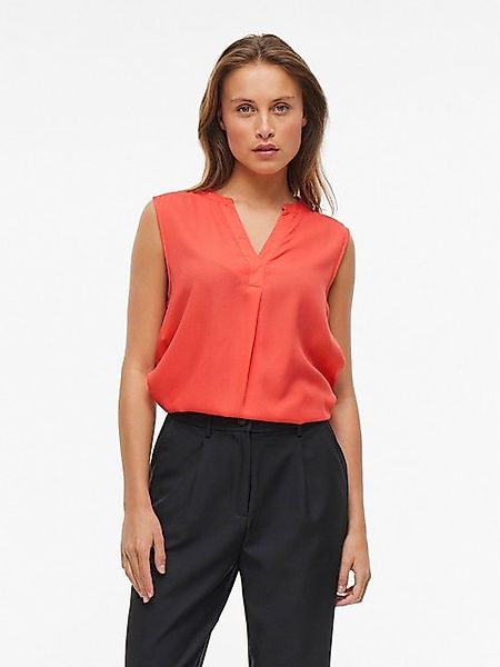 Vila Blusenshirt Ärmellose mit V-Ausschnitt und Kragen VIROSA V-NECK S/L TO günstig online kaufen