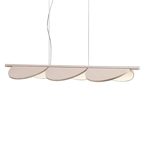 FLOS Almendra Linear LED-Hängelampe 3fl, rosa günstig online kaufen