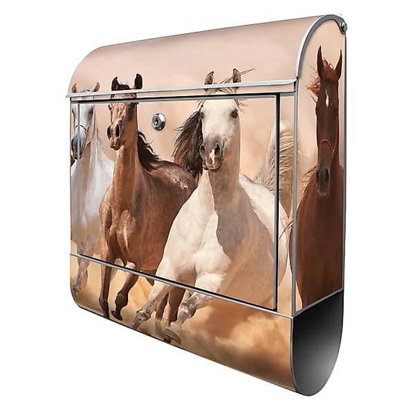 Banjado Design Briefkasten Silber Pulverbeschichtet 39x47x14cm 2 Schlüssel günstig online kaufen