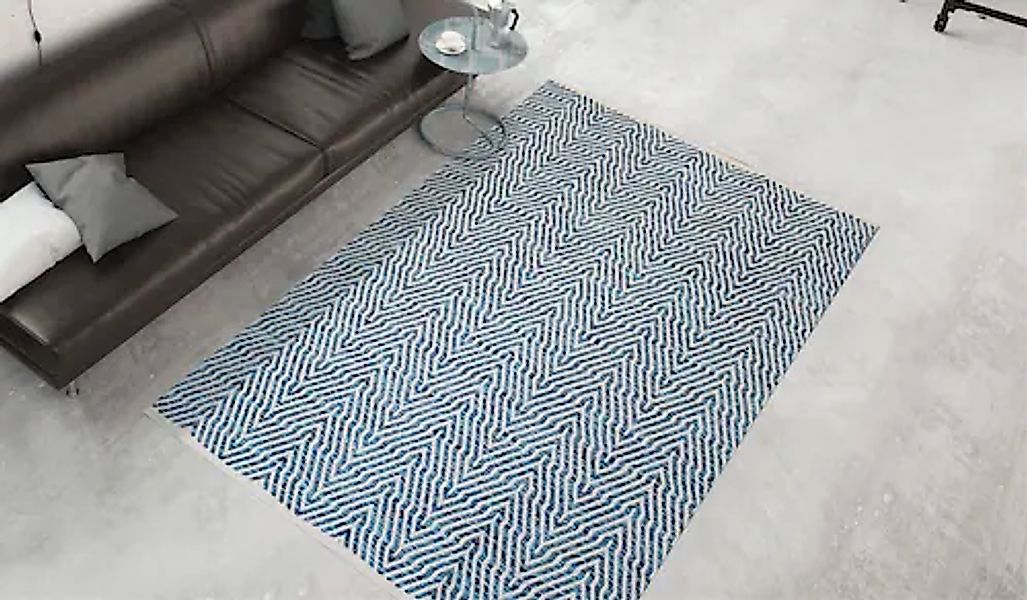 my home Teppich »Hanno«, rechteckig, 7 mm Höhe, flacher Teppich, Kurzflor, günstig online kaufen