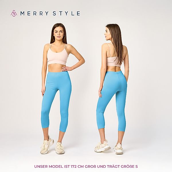 Merry Style Leggings Caprihose Damen 3/4 Hose MS10-199 (1-tlg) aus Baumwoll günstig online kaufen