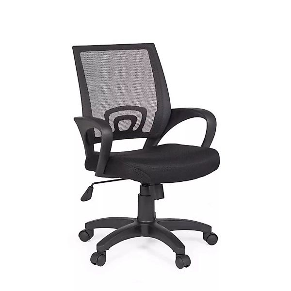 Ergonomischer Bürostuhl in Schwarz höhenverstellbarem Sitz günstig online kaufen