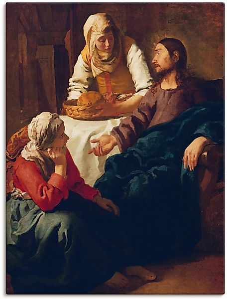 Artland Leinwandbild "Christus im Hause von Martha und Maria", Religion, (1 günstig online kaufen