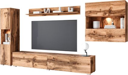 INOSIGN Wohnwand PARIS, Vitrine Türanschlag links/rechts günstig online kaufen