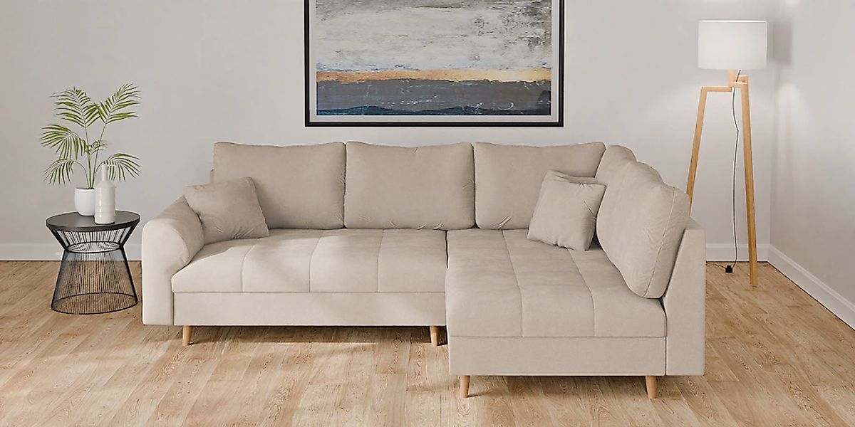 Home affaire Ecksofa "CHARRE L-Form mit Ottomane, Maße B/T/H: 231/161/81 cm günstig online kaufen