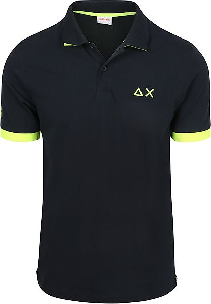 Sun68 Poloshirt Big Logo Fluo Navy  - Größe 3XL günstig online kaufen