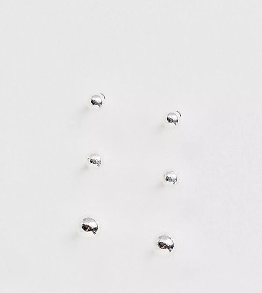 ASOS DESIGN – Set mit 3 Ohrsteckern aus Sterlingsilber günstig online kaufen