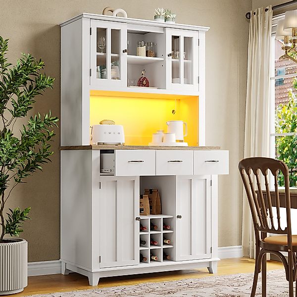 Celya Küchenbuffet Küchenschrank,Hochschrank Küchenbuffet,Vitrinenschrank, günstig online kaufen