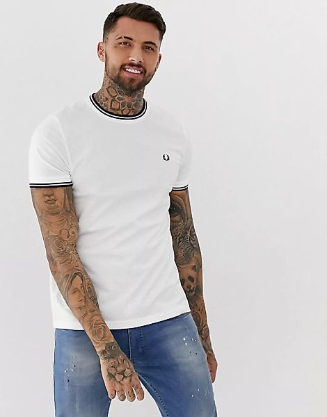 Fred Perry T-shirt Weiß - Größe XXL günstig online kaufen