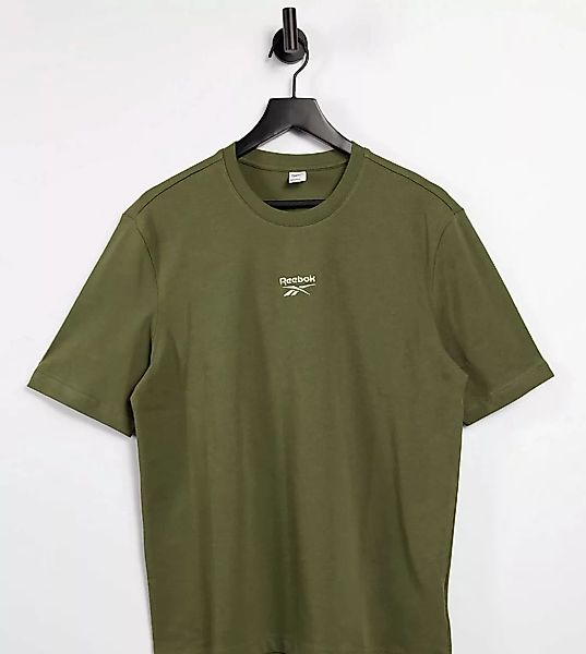 Reebok – T-Shirt in Boyfriend-Passform mit Logo in Khaki, exklusiv bei ASOS günstig online kaufen