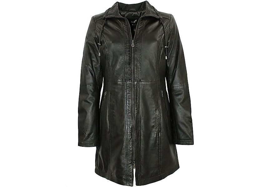 Jilani Lederjacke Jilani - Damen Ledermantel Longjacke Lammnappa anthrazit günstig online kaufen