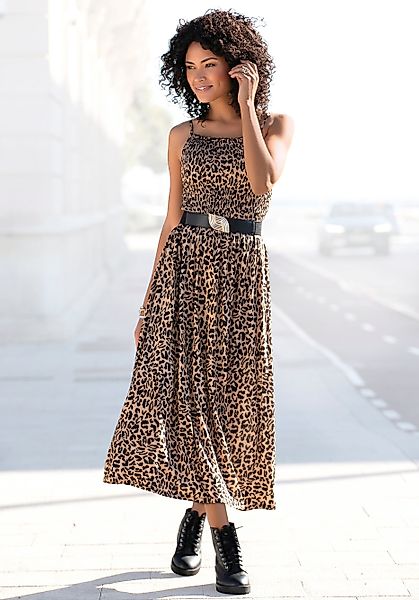Buffalo Midikleid mit gesmoktem Oberteil und günstig online kaufen