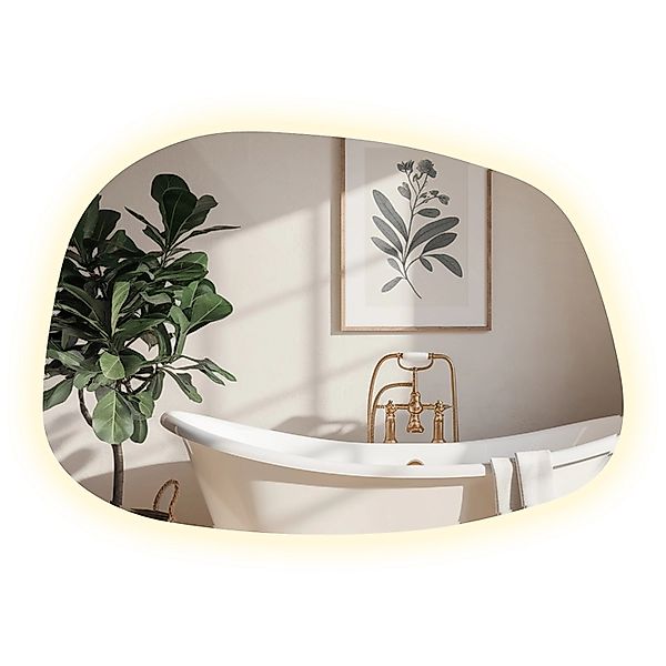 Tulup LED Spiegel LED Spiegel unregelmäßig 55,1x38,2 cm Boho LED Spiegel Gr günstig online kaufen
