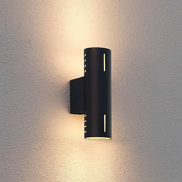 Außenwandleuchte Cuneo, schwarz, Höhe 25 cm, Metall, up/down günstig online kaufen