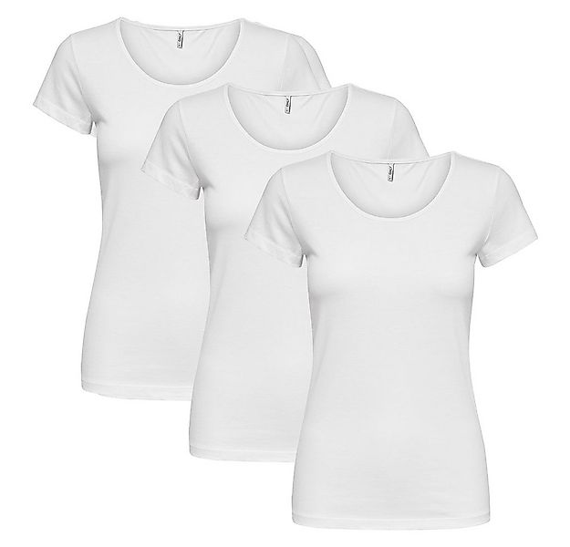 ONLY Longsleeve ONLY 3er Pack Damen T-Shirt kurzarm günstig online kaufen