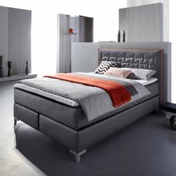 INOSIGN Boxspringbett "Coos" mit besonderer Steppung im Kopfteil, 3 Matratz günstig online kaufen