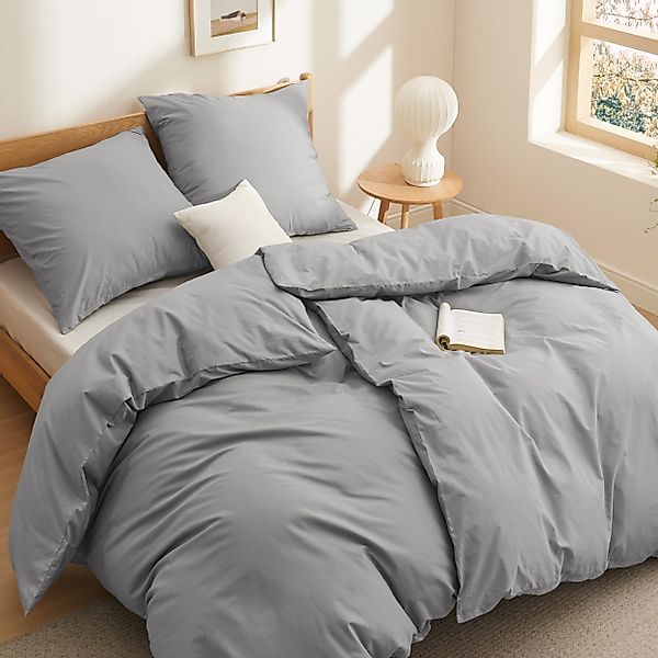 BEDSURE Bettwäsche mit Reißverschluss, 100% Baumwolle, günstig online kaufen