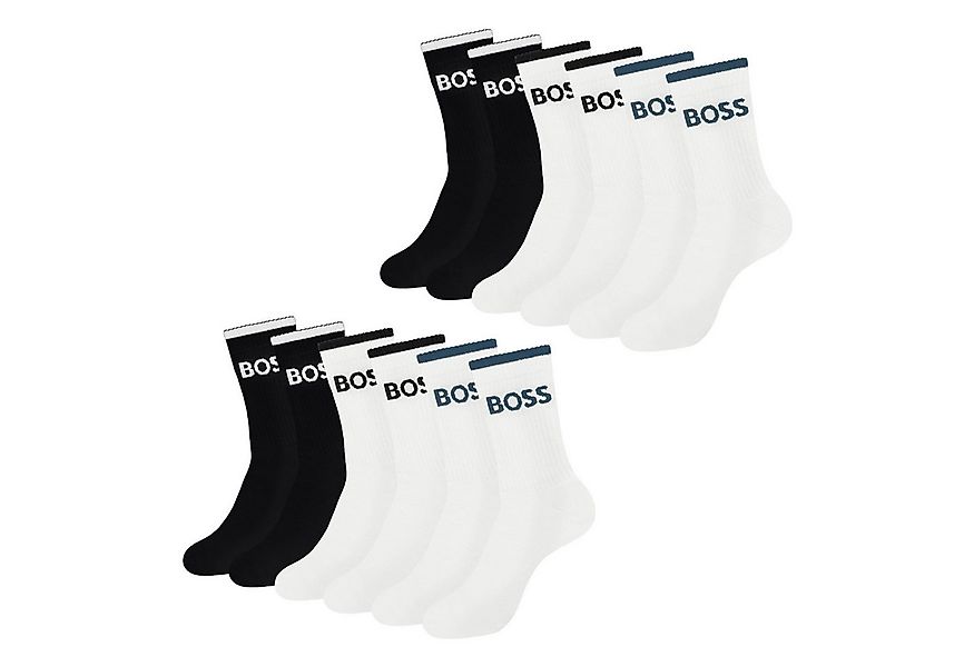 BOSS Freizeitsocken QS Stripe CC (6-Paar) mit plakativem BOSS-Logo günstig online kaufen