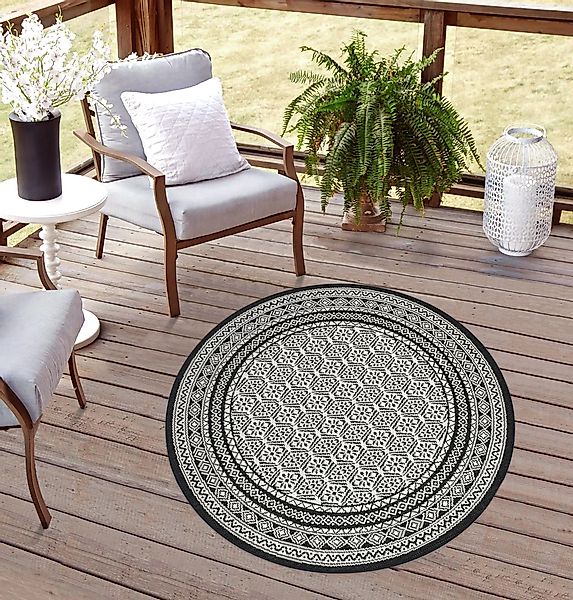 Rikmani Outdoorteppich Teppich rund Wetterfest für günstig online kaufen