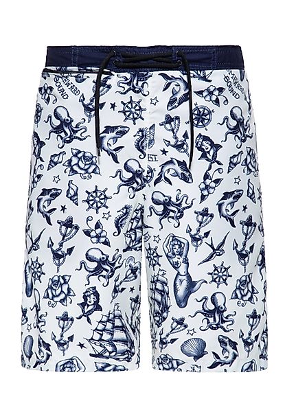 KingKerosin Badeshorts Oldschool Tattoo im Allover-Print-Design günstig online kaufen