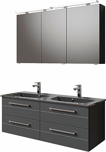 Saphir "Serie 6025 2-teilig Mineralmarmor-Waschtisch mit LED-Spiegelschrank günstig online kaufen
