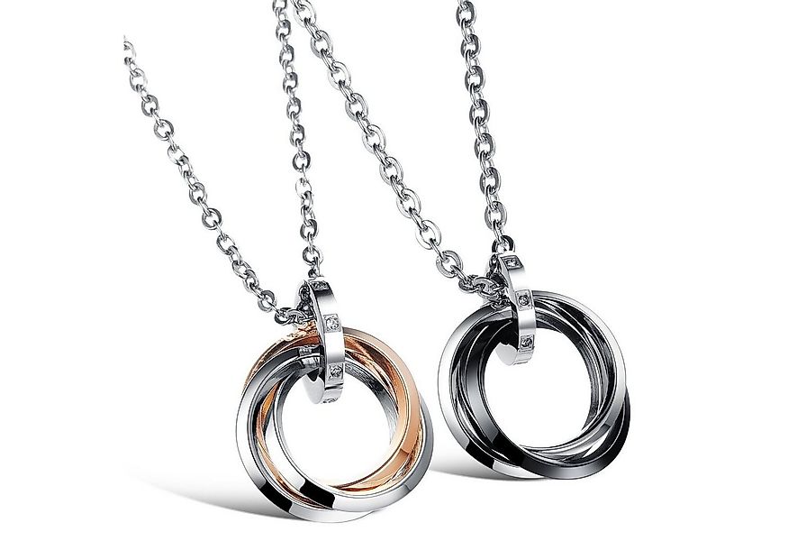 Kim Johanson Schmuckset Liebe, mit Zirkonia, Partnerketten: 2 Ketten mit An günstig online kaufen