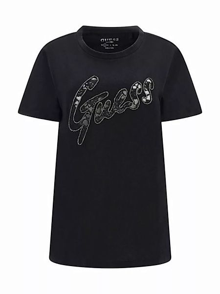 Guess T-Shirt Damen T-Shirt mit Strass-Logo (1-tlg) günstig online kaufen