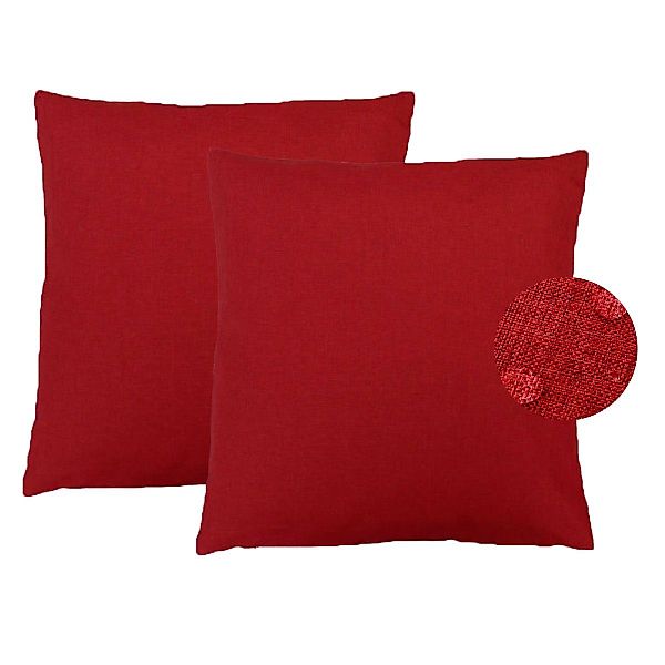 Kissenbezüge 2er Set Leinen Optik Kissenbezug günstig online kaufen