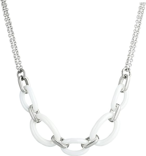 Amello Edelstahlkette Amello Ovale Halskette silber günstig online kaufen