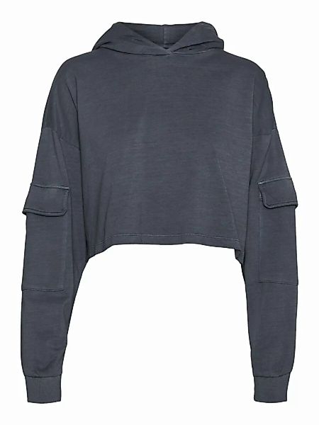 NOISY MAY Cropped Sweatshirt Damen Blau günstig online kaufen