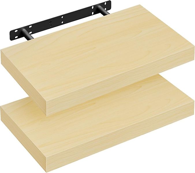 Woltu Wandregal, 2er-Set Wandboard CD DVD Regal Bücherregal Holz Board günstig online kaufen