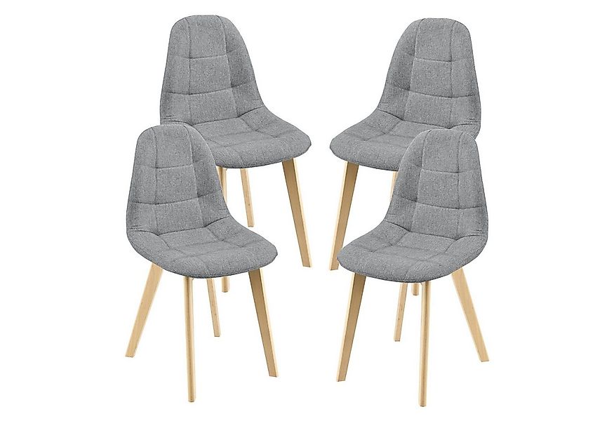 en.casa Esszimmerstuhl, »Kopparberg« Polsterstühle 4er Set Küchenstuhl Stof günstig online kaufen