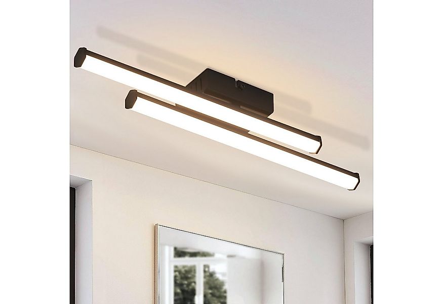 Nettlife LED Deckenleuchte Wohnzimmer Modern Schwarz 24W 3000K Warmweiß Sch günstig online kaufen