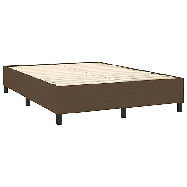 vidaXL Boxspringbett mit Matratze & LED Dunkelbraun 140x190 cm Stoff1468432 günstig online kaufen