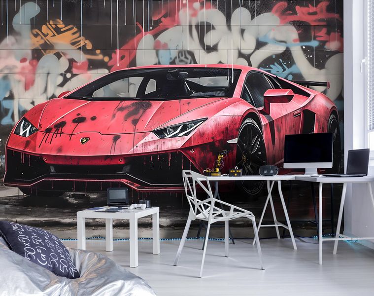 Wallarena Fototapete Kinderzimmer Jungen Auto Graffiti günstig online kaufen