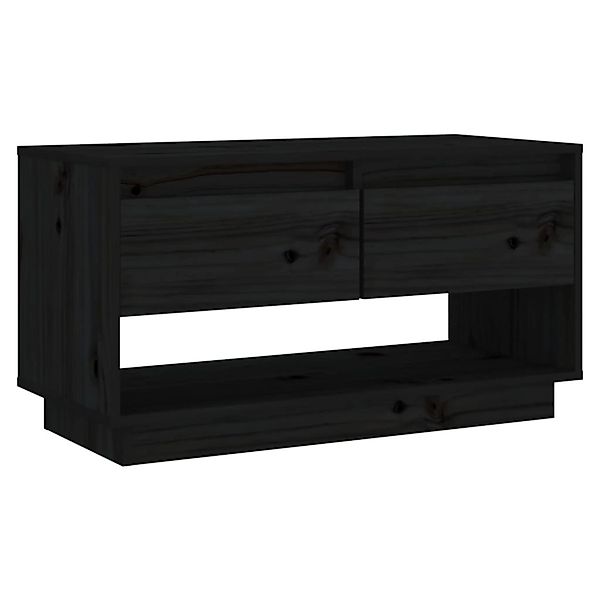Vidaxl Tv-schrank Schwarz 74x34x40 Cm Massivholz Kiefer günstig online kaufen