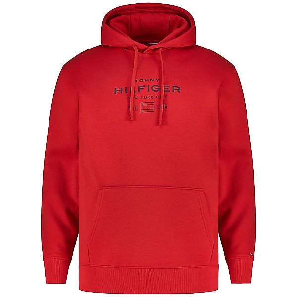 Tommy Hilfiger Hoodie aus Baumwollmischung Farbe rot Größe: 3XL günstig online kaufen