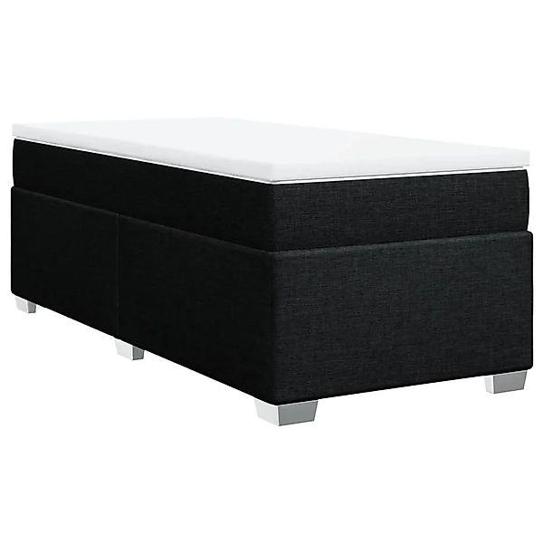 vidaXL Boxspringbett mit Matratze Schwarz 90x190 cm Stoff 3285178 günstig online kaufen