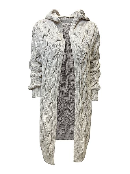 Worldclassca Kapuzenstrickjacke Worldclassca lange Strickjacke Zopfmuster günstig online kaufen