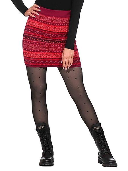 KUNST UND MAGIE Strickrock Strickrock Knielanger Rock aus Feinstrick Jaquar günstig online kaufen