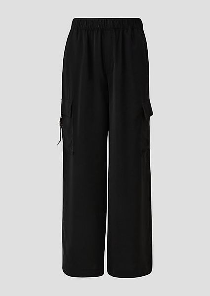 QS Stoffhose Satinhose mit Wide Leg günstig online kaufen